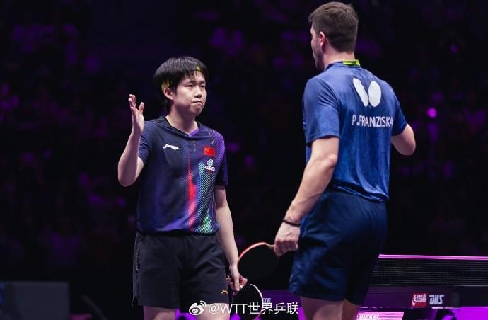 B体育中国-王楚钦3-0战胜弗朗西斯卡，晋级重庆冠军赛男单八强